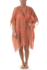 KAFTANO DONNA  ARANCIO FK82MO CANNELLA FISICO